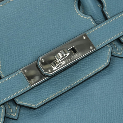 エルメス HERMES バーキン30 バーキン 30 バッグ トートバッグ エプソン ブルージーン bluejean ブルー Blue 青 シルバー金具 ヴォーエプソン