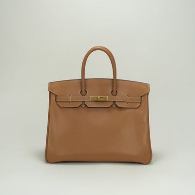 エルメス HERMES バーキン35 バーキン 35 バッグ トートバッグ アルデンヌ ゴールド Gold ブラウン Brown 茶 ゴールド金具 ハンドバッグ