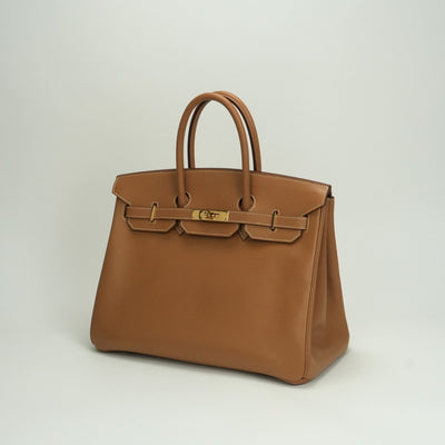 エルメス HERMES バーキン35 バーキン 35 バッグ トートバッグ アルデンヌ ゴールド Gold ブラウン Brown 茶 ゴールド金具 ハンドバッグ