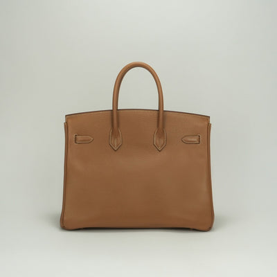 エルメス HERMES バーキン35 バーキン 35 バッグ トートバッグ アルデンヌ ゴールド Gold ブラウン Brown 茶 ゴールド金具 ハンドバッグ