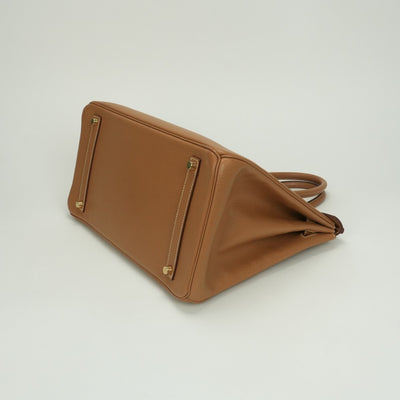 エルメス HERMES バーキン35 バーキン 35 バッグ トートバッグ アルデンヌ ゴールド Gold ブラウン Brown 茶 ゴールド金具 ハンドバッグ