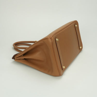 エルメス HERMES バーキン35 バーキン 35 バッグ トートバッグ アルデンヌ ゴールド Gold ブラウン Brown 茶 ゴールド金具 ハンドバッグ