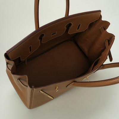エルメス HERMES バーキン35 バーキン 35 バッグ トートバッグ アルデンヌ ゴールド Gold ブラウン Brown 茶 ゴールド金具 ハンドバッグ