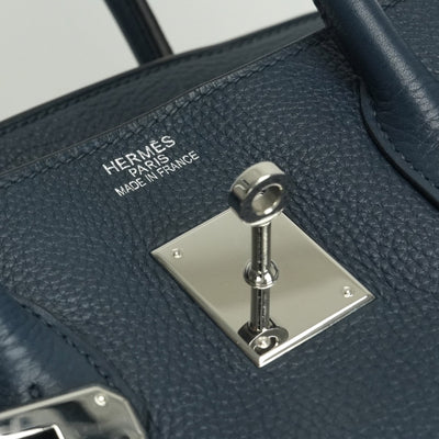 エルメス HERMES バーキン35 バーキン 35 バッグ トートバッグ トリヨンクレマンス ブルー Blue ネイビー Navy 青 シルバー金具