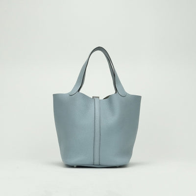 エルメス HERMES ピコタンロックMM ピコタンロック MM ピコタンロック22 バッグ トートバッグ トリヨンクレマンス ブルーラン ブルーリン Bluelin ブルー Blue 青 水色 シルバー金具