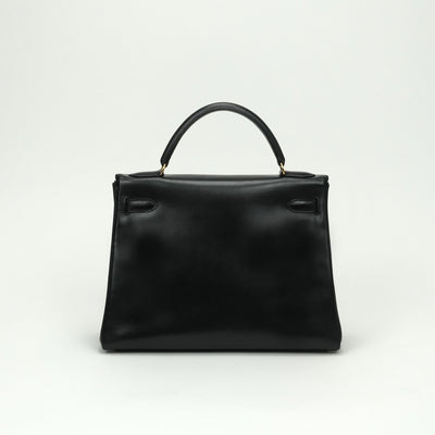 エルメス HERMES ケリー32 ケリー 32 バッグ トートバッグ ボックスカーフ ノワール noir ブラック Black 黒 ゴールド金具