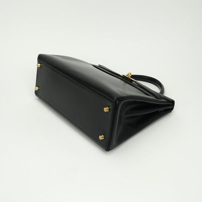 エルメス HERMES ケリー32 ケリー 32 バッグ トートバッグ ボックスカーフ ノワール noir ブラック Black 黒 ゴールド金具
