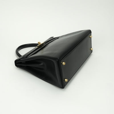 エルメス HERMES ケリー32 ケリー 32 バッグ トートバッグ ボックスカーフ ノワール noir ブラック Black 黒 ゴールド金具