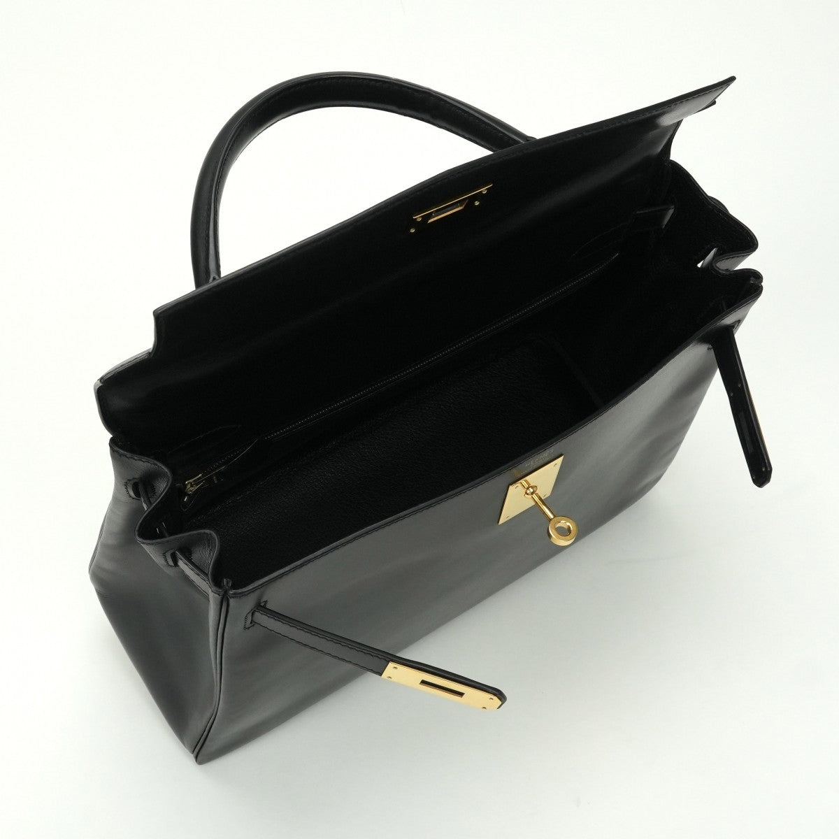 エルメス HERMES ケリー32 ケリー 32 バッグ トートバッグ ボックスカーフ ノワール noir ブラック Black 黒 ゴールド金具