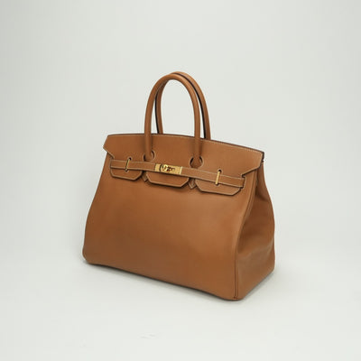 エルメス HERMES バーキン35 バーキン 35 ヴェルソ バッグ トートバッグ アルデンヌ ゴールド Gold ナチュラル Natural ブラウン Brown 茶 ゴールド金具 ハンドバッグ