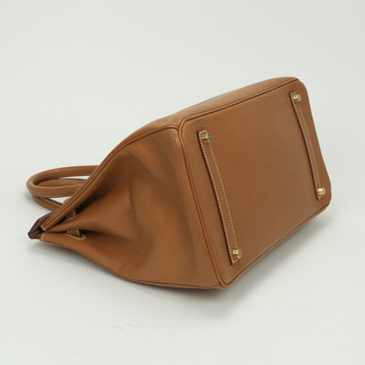 エルメス HERMES バーキン35 バーキン 35 ヴェルソ バッグ トートバッグ アルデンヌ ゴールド Gold ナチュラル Natural ブラウン Brown 茶 ゴールド金具 ハンドバッグ