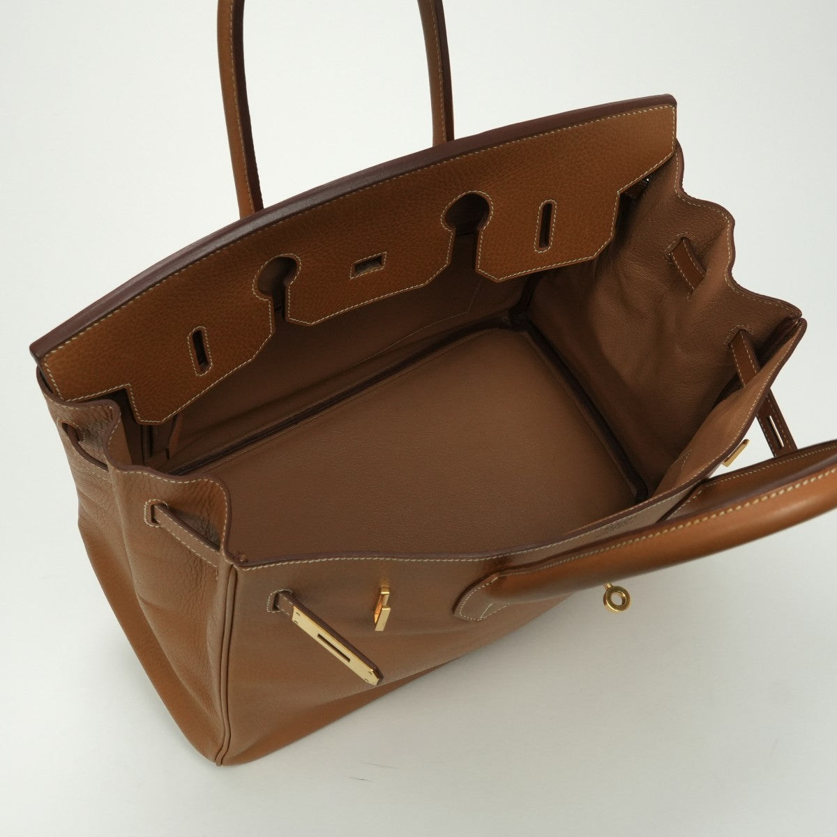 エルメス HERMES バーキン35 バーキン 35 ヴェルソ バッグ トートバッグ アルデンヌ ゴールド Gold ナチュラル Natural ブラウン Brown 茶 ゴールド金具 ハンドバッグ