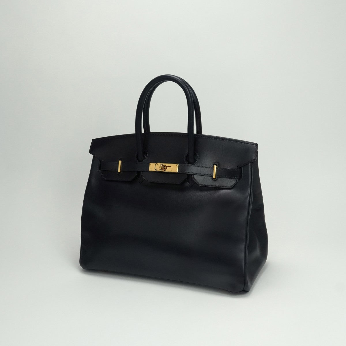 エルメス HERMES バーキン35 バーキン 35 バッグ トートバッグ ボックスカーフ ネイビー Navy 紺 ゴールド金具 ハンドバッグ