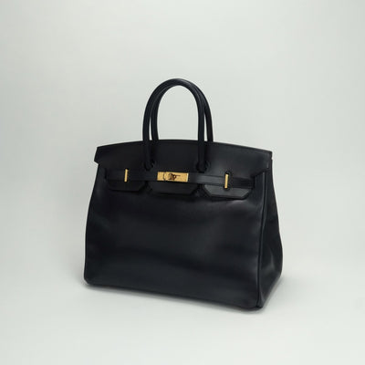 エルメス HERMES バーキン35 バーキン 35 バッグ トートバッグ ボックスカーフ ネイビー Navy 紺 ゴールド金具 ハンドバッグ