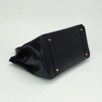 エルメス HERMES バーキン35 バーキン 35 バッグ トートバッグ ボックスカーフ ネイビー Navy 紺 ゴールド金具 ハンドバッグ