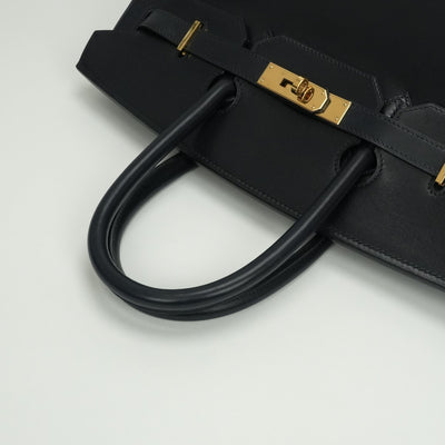 エルメス HERMES バーキン35 バーキン 35 バッグ トートバッグ ボックスカーフ ネイビー Navy 紺 ゴールド金具 ハンドバッグ
