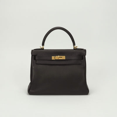 エルメス HERMES ケリー28 ケリー 28 バッグ トートバッグ ショルダーバッグ トリヨンクレマンス ブラウン brown 茶 ゴールド金具 内縫い