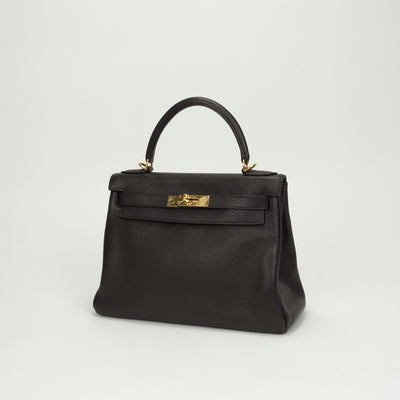 エルメス HERMES ケリー28 ケリー 28 バッグ トートバッグ ショルダーバッグ トリヨンクレマンス ブラウン brown 茶 ゴールド金具 内縫い