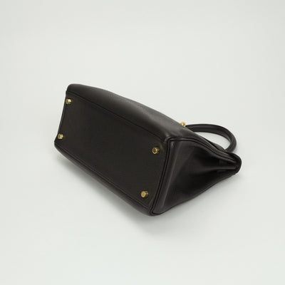 エルメス HERMES ケリー28 ケリー 28 バッグ トートバッグ ショルダーバッグ トリヨンクレマンス ブラウン brown 茶 ゴールド金具 内縫い