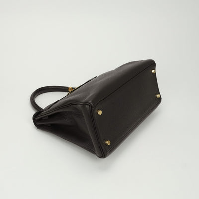 エルメス HERMES ケリー28 ケリー 28 バッグ トートバッグ ショルダーバッグ トリヨンクレマンス ブラウン brown 茶 ゴールド金具 内縫い