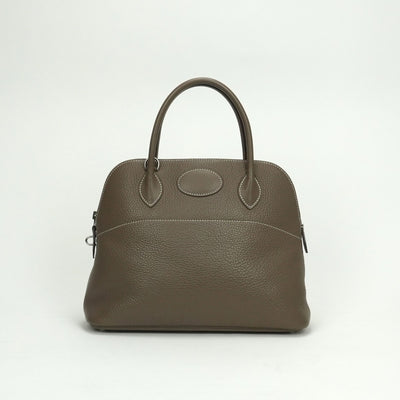 HERMES 헤르메스 Bolide 31 Bolide 31 가방 토트백 숄더백 Taurillon Clemence Etoupe 그레이 그레이 실버 하드웨어 핸드백 2WAY 백