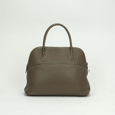 HERMES 헤르메스 Bolide 31 Bolide 31 가방 토트백 숄더백 Taurillon Clemence Etoupe 그레이 그레이 실버 하드웨어 핸드백 2WAY 백