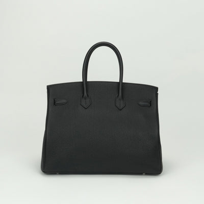 エルメス HERMES バーキン35 バーキン 35 バッグ トートバッグ トゴ ノワール Noir ブラック black 黒 シルバー金具