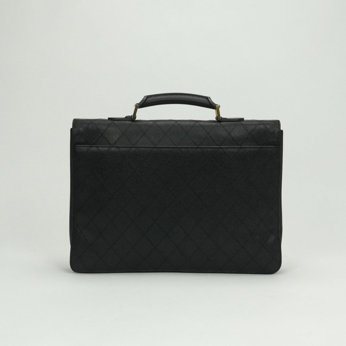 シャネル CHANEL ビコローレ バッグ ビジネスバッグ ブリーフケース キャビアスキン ブラック Black 黒 ゴールド金具 ハンドバッグ