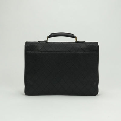 シャネル CHANEL ビコローレ バッグ ビジネスバッグ ブリーフケース キャビアスキン ブラック Black 黒 ゴールド金具 ハンドバッグ