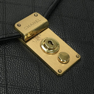 シャネル CHANEL ビコローレ バッグ ビジネスバッグ ブリーフケース キャビアスキン ブラック Black 黒 ゴールド金具 ハンドバッグ