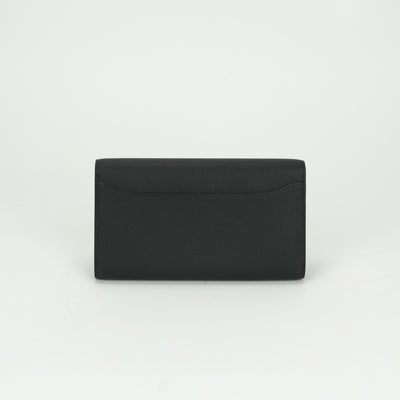 エルメス HERMES コンスタンストゥーゴー コンスタンス トゥーゴー 財布 長財布 ロングウォレット エプソン ノワール noir ブラック black 黒 シルバー金具 ヴォーエプソン