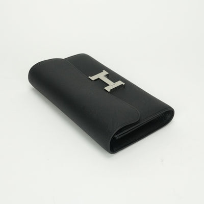 エルメス HERMES コンスタンストゥーゴー コンスタンス トゥーゴー 財布 長財布 ロングウォレット エプソン ノワール noir ブラック black 黒 シルバー金具 ヴォーエプソン