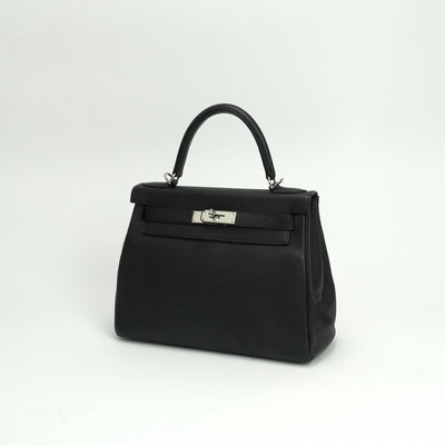 エルメス HERMES ケリー28 ケリー 28 バッグ トートバッグ ショルダーバッグ トゴ ノワール Noir ブラック black 黒 シルバー金具 ハンドバッグ　ショルダーバッグ