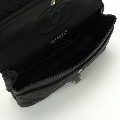 シャネル CHANEL マトラッセ 2.55 バッグ ショルダーバッグ キャビアスキン ブラック 黒 シルバー金具 ショルダーバッグ ハンドバッグ 2WAYバッグ