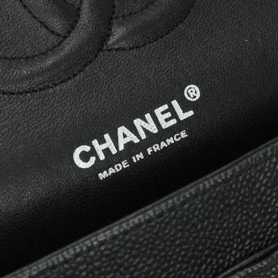 シャネル CHANEL マトラッセ 2.55 バッグ ショルダーバッグ キャビアスキン ブラック 黒 シルバー金具 ショルダーバッグ ハンドバッグ 2WAYバッグ