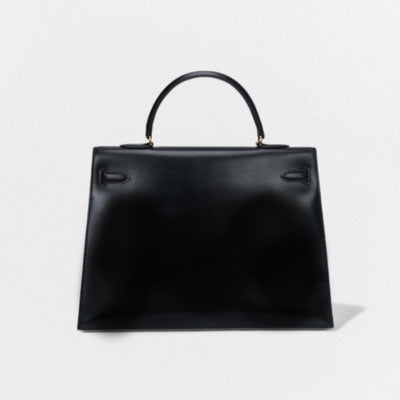 エルメス HERMES ケリー35 ケリー 35 バッグ トートバッグ ショルダーバッグ ボックスカーフ ノワール Noir ブラック Black 黒 ゴールド金具 ハンドバッグ 外縫い 2WAYバッグ