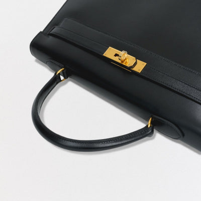 エルメス HERMES ケリー35 ケリー 35 バッグ トートバッグ ショルダーバッグ ボックスカーフ ノワール Noir ブラック Black 黒 ゴールド金具 ハンドバッグ 外縫い 2WAYバッグ