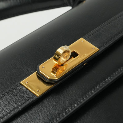エルメス HERMES ケリー35 ケリー 35 バッグ トートバッグ ショルダーバッグ ボックスカーフ ノワール Noir ブラック Black 黒 ゴールド金具 ハンドバッグ 外縫い 2WAYバッグ