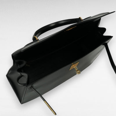 エルメス HERMES ケリー35 ケリー 35 バッグ トートバッグ ショルダーバッグ ボックスカーフ ノワール Noir ブラック Black 黒 ゴールド金具 ハンドバッグ 外縫い 2WAYバッグ