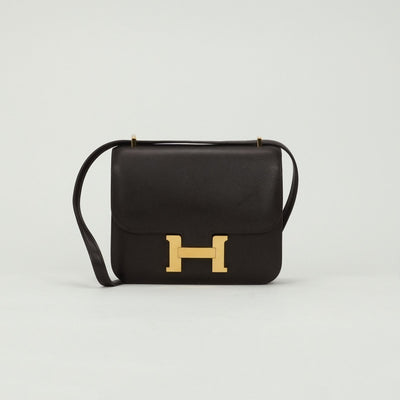 HERMES 헤르메스 Constance 3 mini 18 Constance 3 Mini 18 백 숄더백 Evercalf 카페 브라운 브라운 브라운 골드 하드웨어 Evercalf