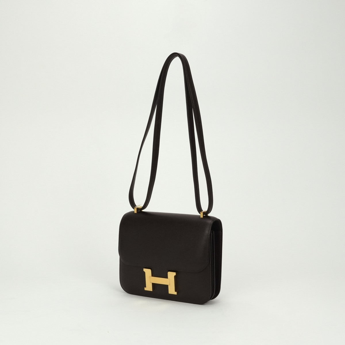 HERMES 헤르메스 Constance 3 mini 18 Constance 3 Mini 18 백 숄더백 Evercalf 카페 브라운 브라운 브라운 골드 하드웨어 Evercalf