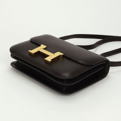 HERMES 헤르메스 Constance 3 mini 18 Constance 3 Mini 18 백 숄더백 Evercalf 카페 브라운 브라운 브라운 골드 하드웨어 Evercalf