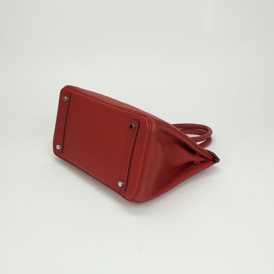 エルメス HERMES バーキン30 バーキン 30 バッグ トートバッグ エプソン ルージュカザック Rouge Casaque レッド Red 赤 シルバー金具 バーキン トートバッグ エプソン