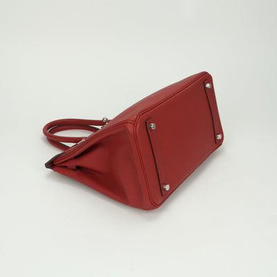 エルメス HERMES バーキン30 バーキン 30 バッグ トートバッグ エプソン ルージュカザック Rouge Casaque レッド Red 赤 シルバー金具 バーキン トートバッグ エプソン