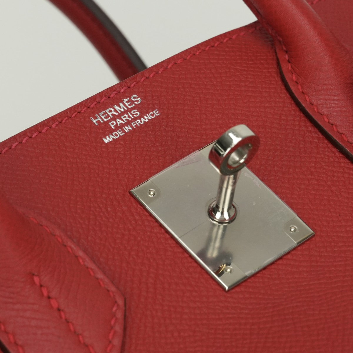 エルメス HERMES バーキン30 バーキン 30 バッグ トートバッグ エプソン ルージュカザック Rouge Casaque レッド Red 赤 シルバー金具 バーキン トートバッグ エプソン