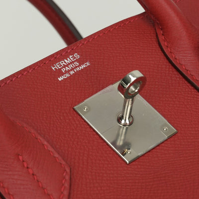 エルメス HERMES バーキン30 バーキン 30 バッグ トートバッグ エプソン ルージュカザック Rouge Casaque レッド Red 赤 シルバー金具 バーキン トートバッグ エプソン