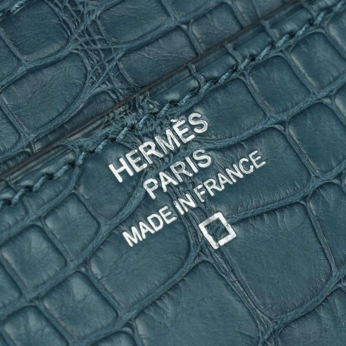 エルメス HERMES コンスタンスロング コンスタンス ロング 財布 長財布 ロングウォレット アリゲーター クロコダイル コルヴェール ブルー blue 青 シルバー金具 エキゾチック