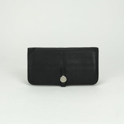 エルメス HERMES ドゴンロング ドゴン ロング 財布 長財布 ロングウォレット トゴ ノワール Noir ブラック BLACK 黒 シルバー金具