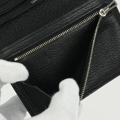 エルメス HERMES ベアンコンパクト ベアン コンパクト 財布 二つ折り財布 ミニ財布 ミニウォレット シェブルミゾル ノワール Noir ブラック Black 黒 シルバー金具