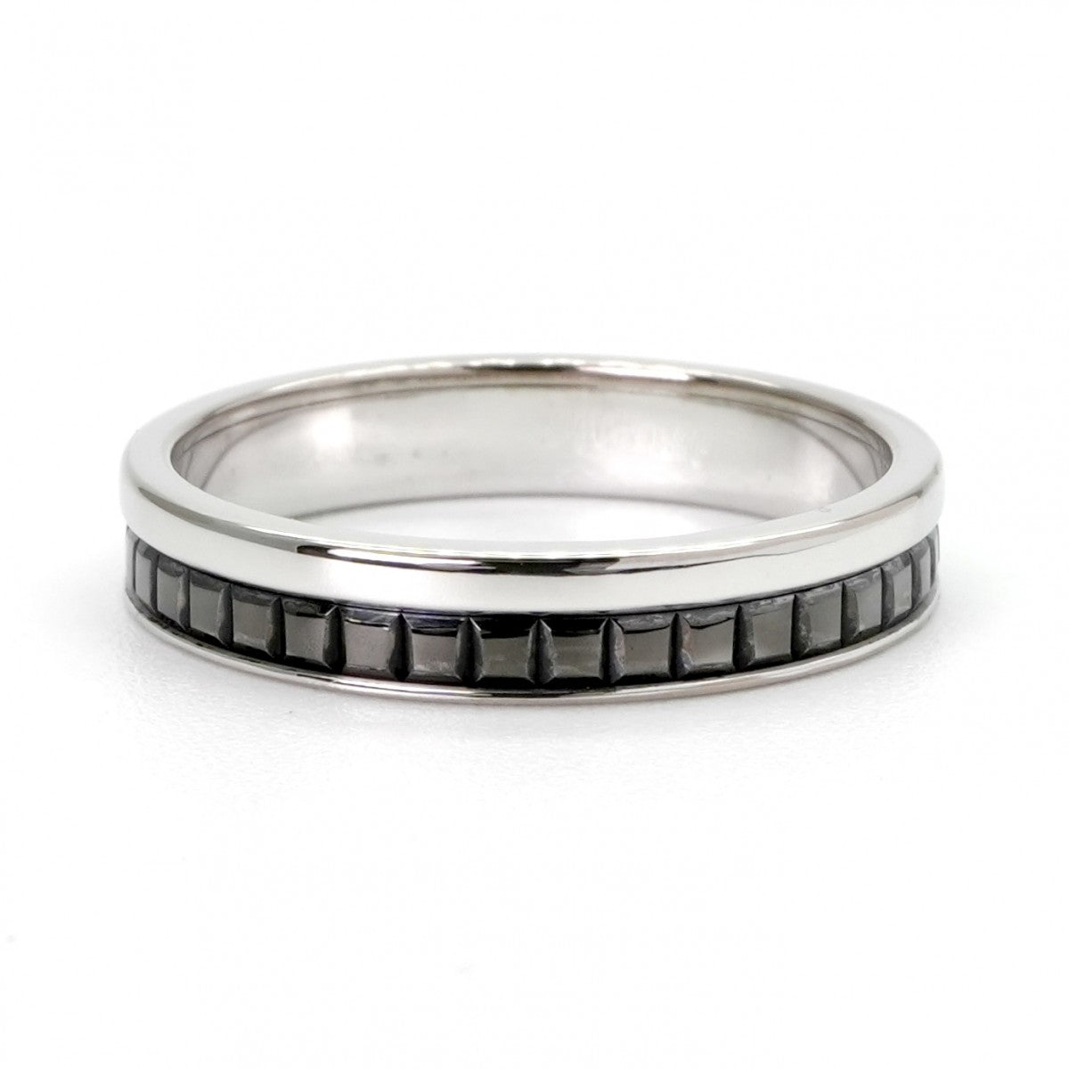 BOUCHERON Boucheron 소 검은 고리 반 소 검은 색 Quatre ring Quatre Black Edition Ring 750wg Silver Black White Gold